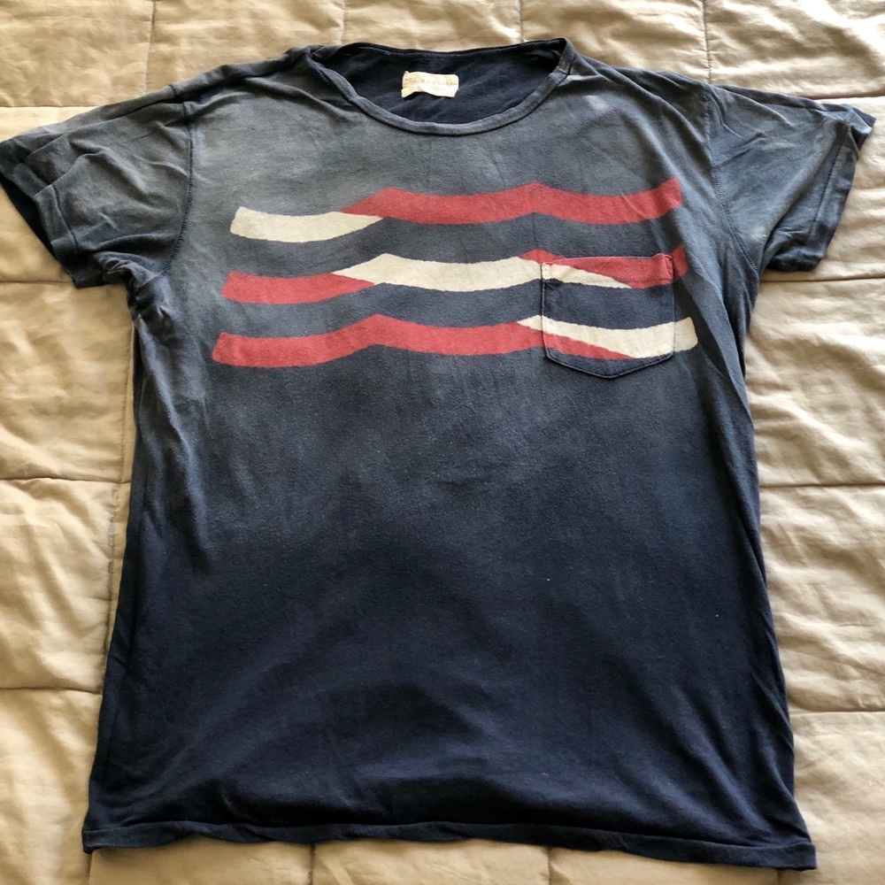 Sol Angeles Red, White and Blue waves tee.